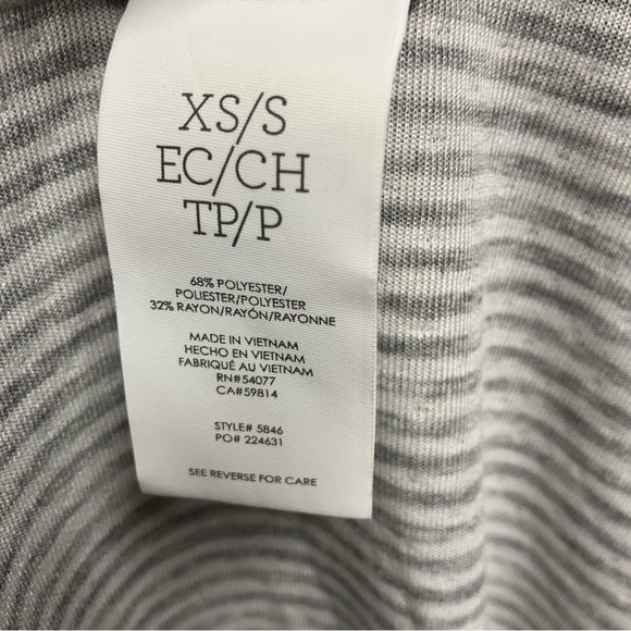 Cabi ATC Reversible Cape XS/S Gray White Travel Lounge wear cotton poncho Spring - Picture 14 of 15